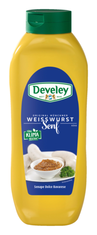 Develey Original Münchner Weißwurstsenf Kopfstandflasche 875 ml