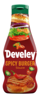 Die Spicy Burger Sauce von Develey ist scharf würzig und passt perfekt zu Burger, Grillgemüse und Steak, Squeeze, 250ml, grillsoße, vegetarisch